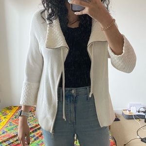 Medium length White cardigan from White House Black Market - size medium